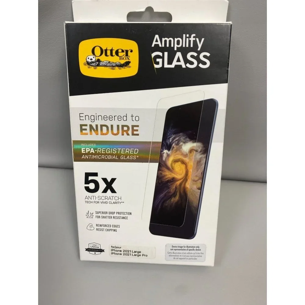 NEW Otterbox Phone Screen Protector iPhone 2021 Large + Large Pro Amplify Glass
